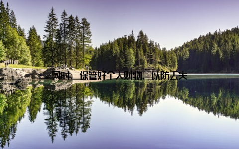 同时, 保管好个人财物, 以防丢失