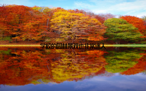 学校的园林景观也非常迷人