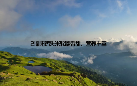 2溧阳鸡头米软糯香甜, 营养丰富