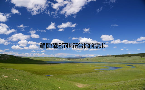 确保保险范围符合你的需求