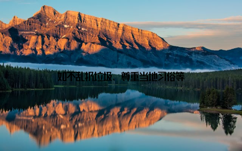 如不乱扔垃圾、尊重当地习俗等