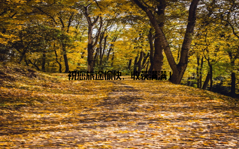 祝您旅途愉快, 收获满满!