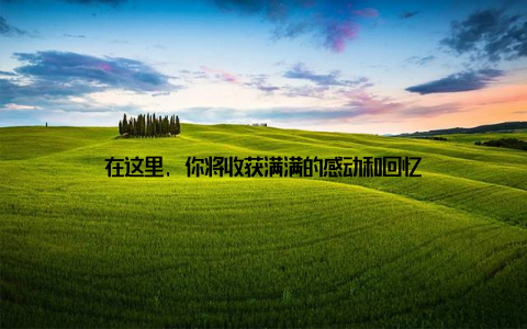 在这里, 你将收获满满的感动和回忆