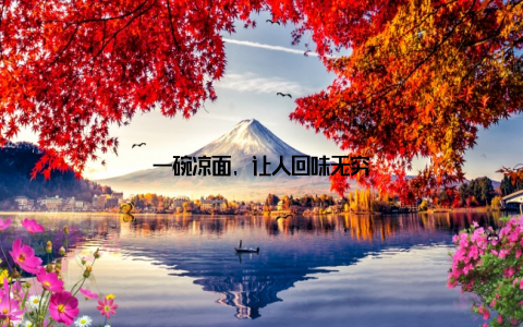 一碗凉面, 让人回味无穷