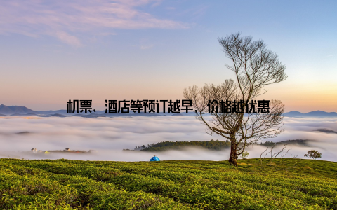 机票、酒店等预订越早, 价格越优惠